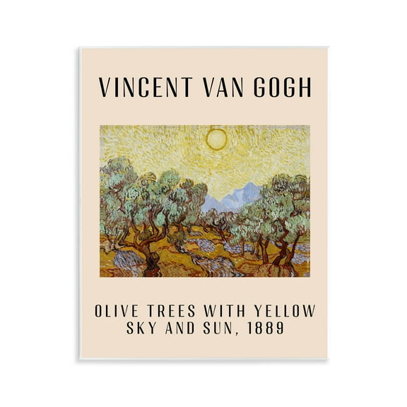 Stupell Industries Classic Olive Trees Van Gogh Landscape & Nature Painting Unframed Art Print Wall Art, 11 x 14