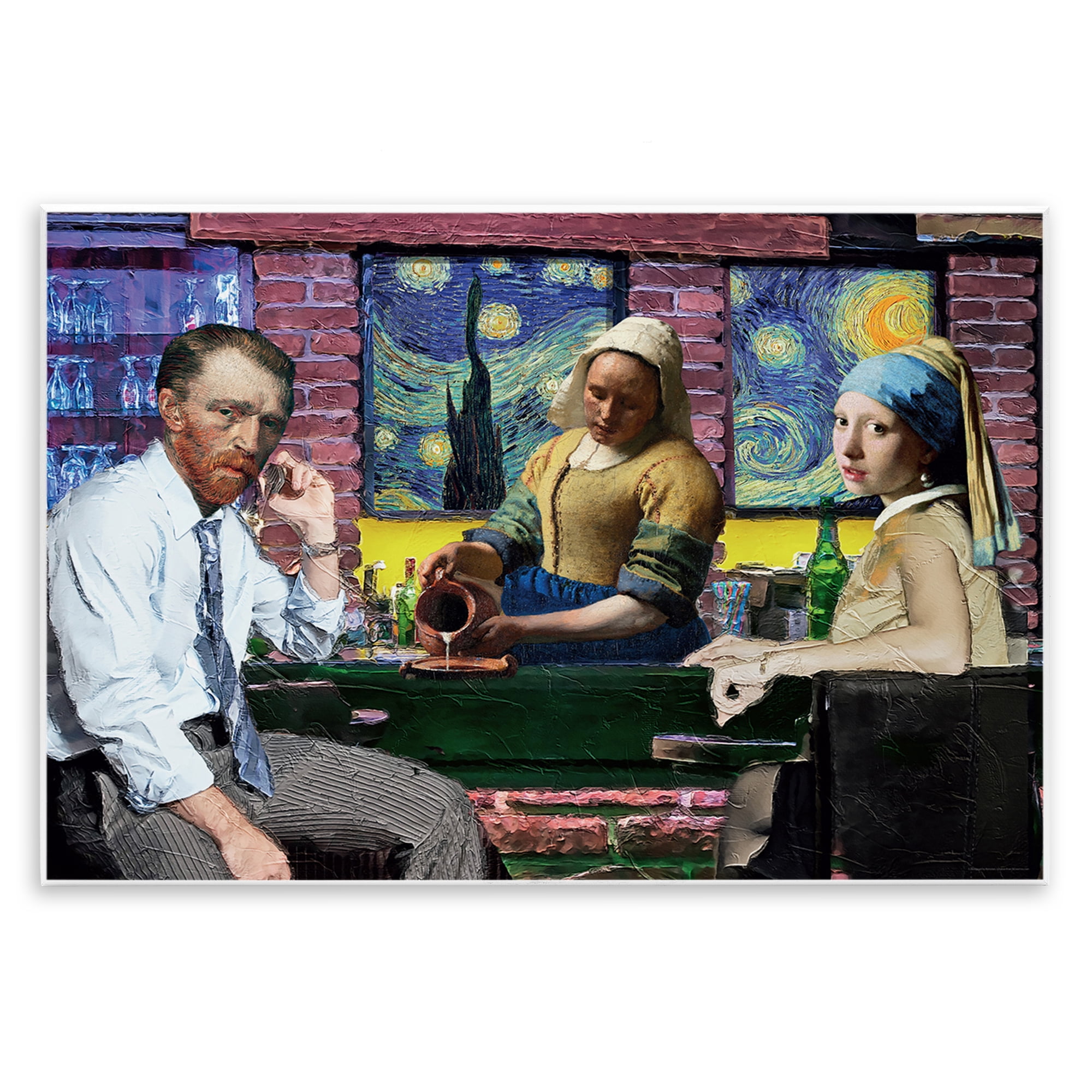 Stupell Industries Classic Paintings Gathered Novelty & Humor Painting Unframed Art Print Wall Art, 19 x 13