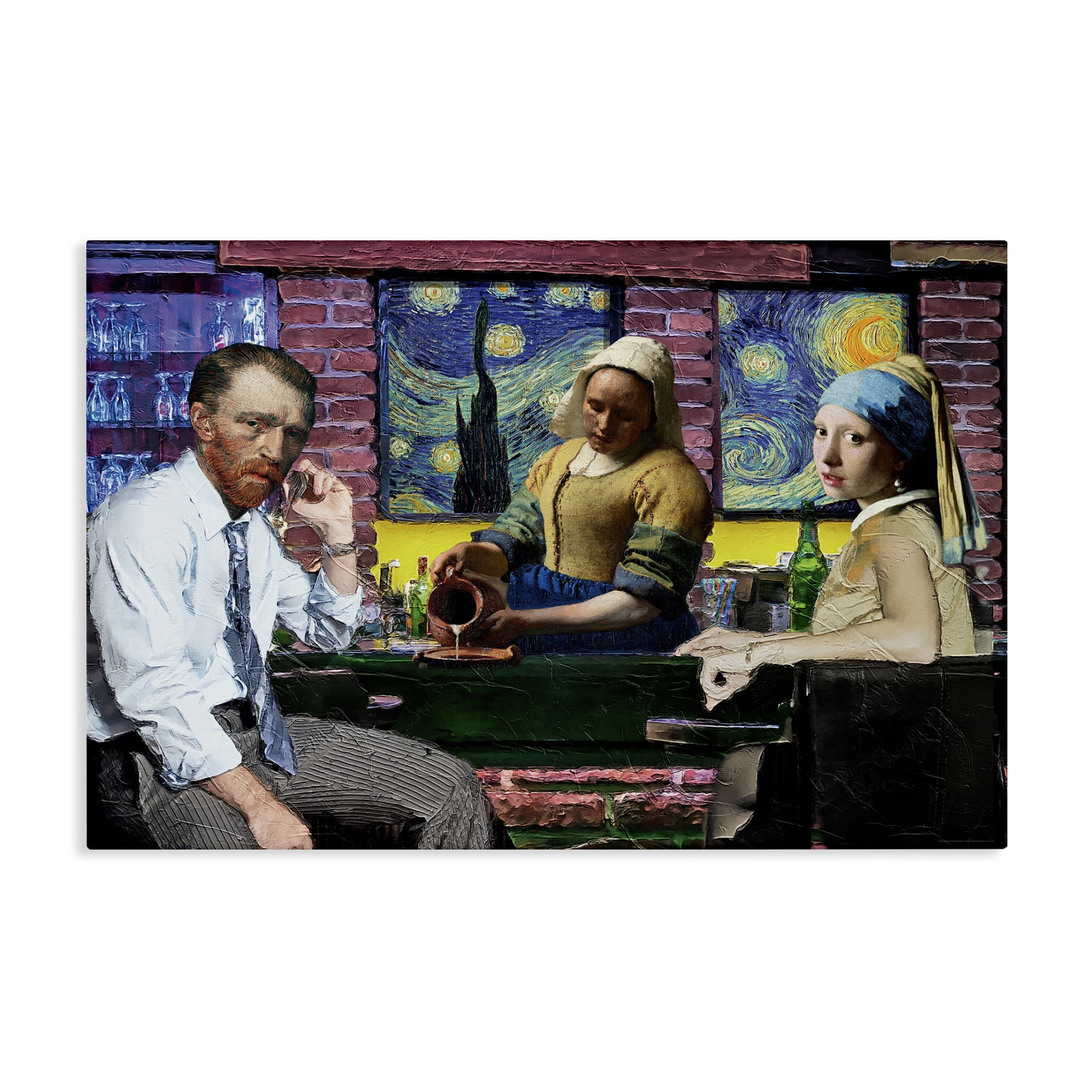 Stupell Industries Classic Paintings Gathered Novelty & Humor Painting Wrapped Canvas Art Print Wall Art, 36 x 24