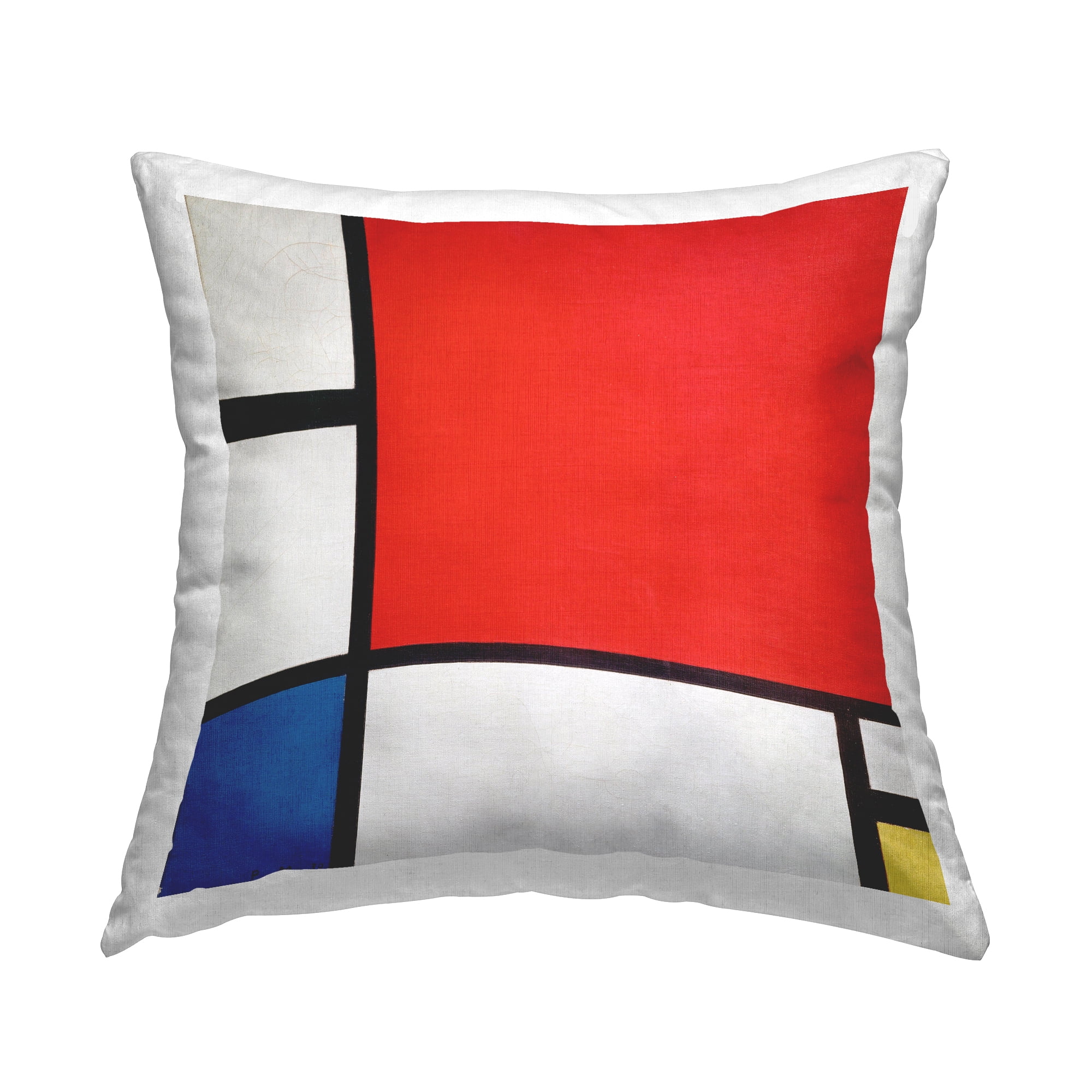 Stupell Industries Classic Piet Mondrian Squares Square Decorative Printed Throw Pillow, 18 x 18,