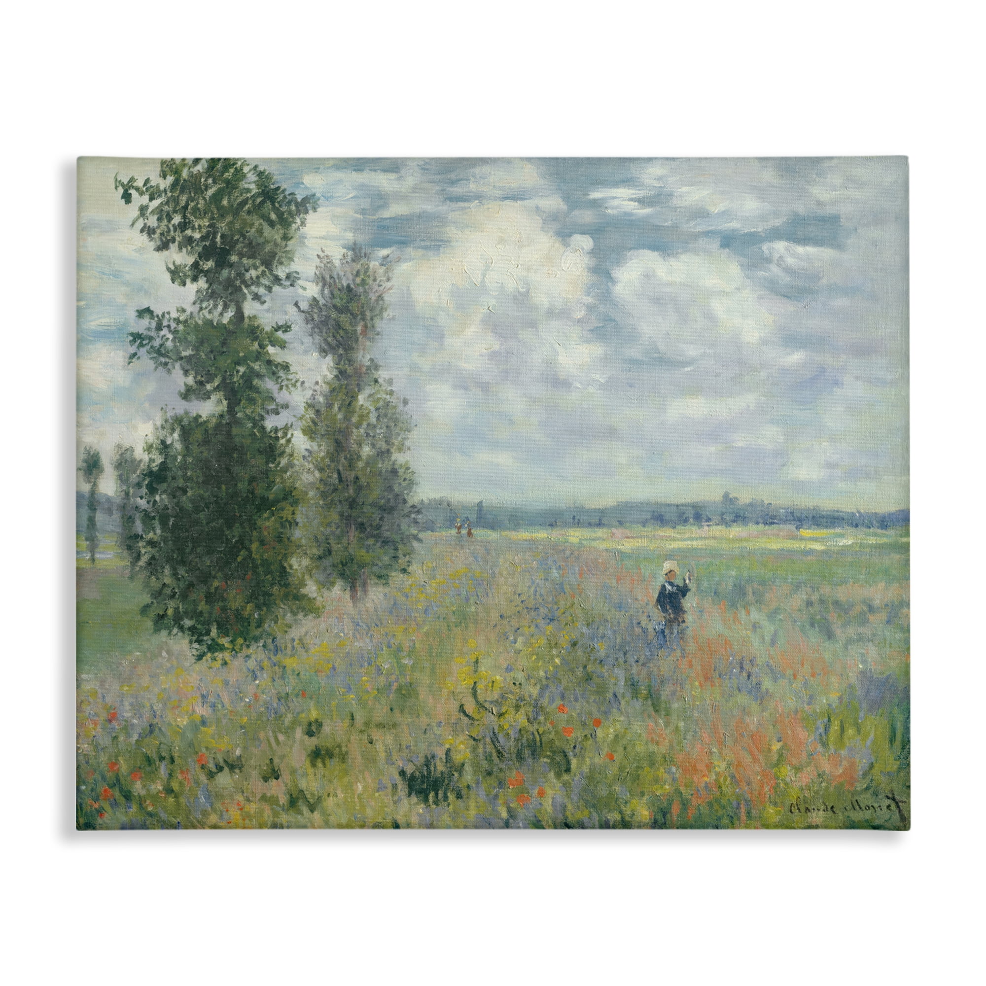 Stupell Industries Classic Poppy Field Near Argenteuil Landscape & Nature Painting Wrapped Canvas Art Print Wall Art, 40 x 30