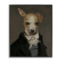 Stupell Industries Classic Portrait Chihuahua Animals & Insects Painting Black Framed Art Print Wall Art, 11 x 14