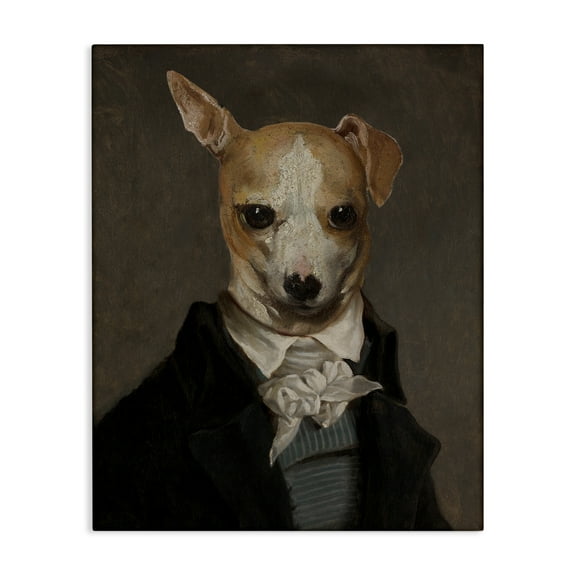 Stupell Industries Classic Portrait Chihuahua Animals & Insects Painting Gallery Wrapped Canvas Art Print Wall Art, 16 x 20