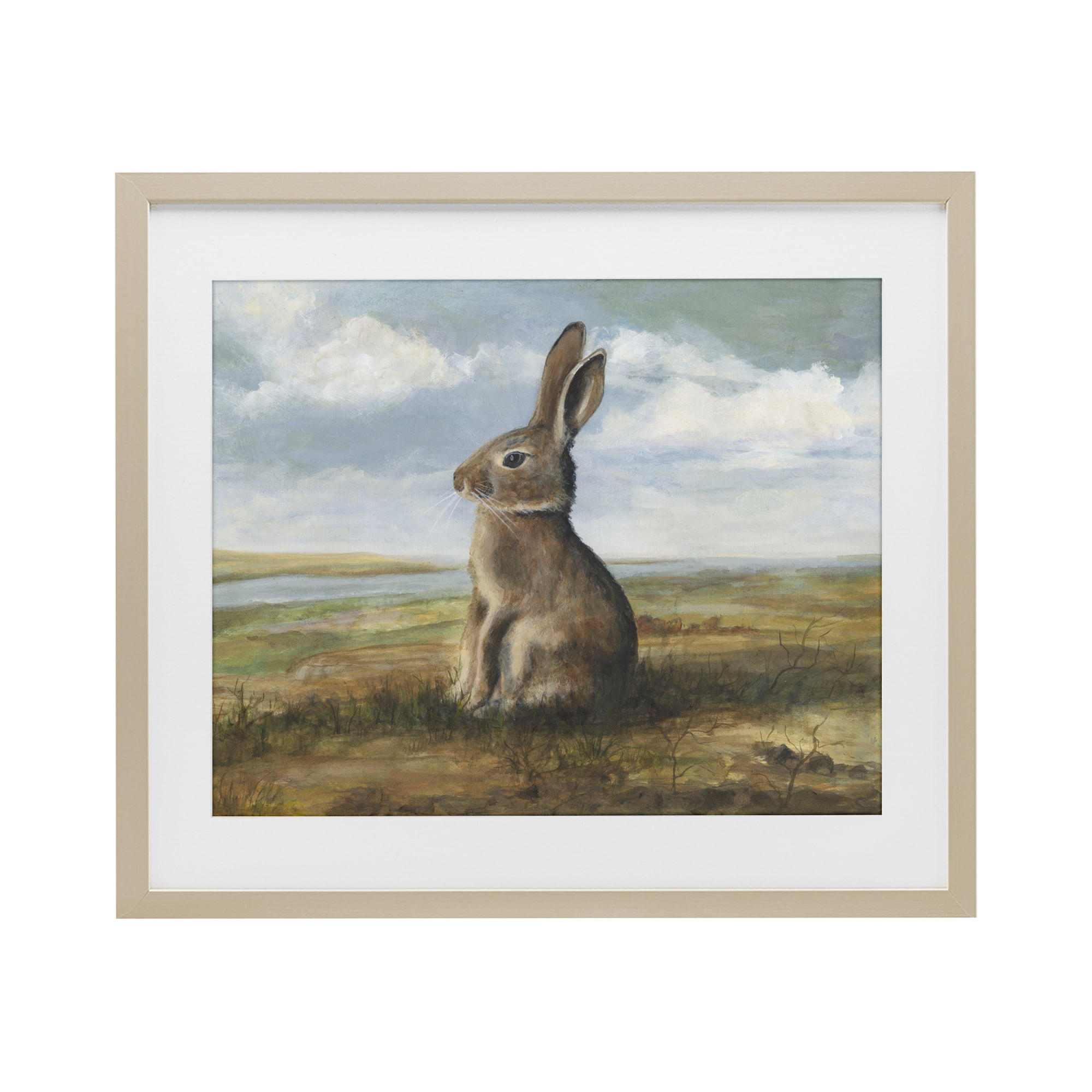 Stupell Industries Classic Rabbit in Countryside Birch Framed Print Under Glass, design by Michael Willett
