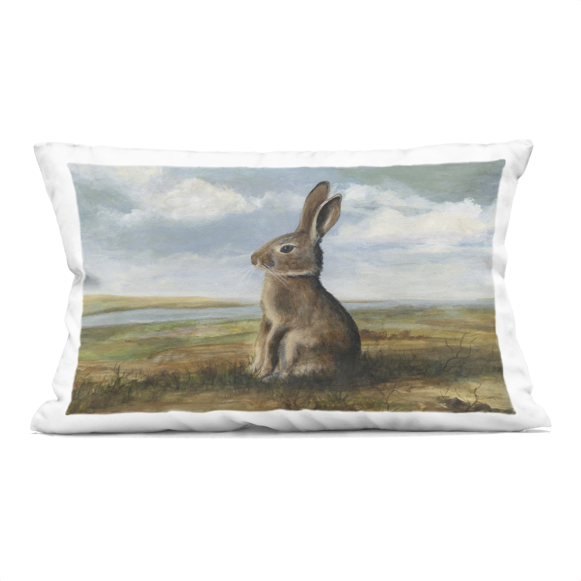 Stupell Industries Classic Rabbit in Countryside Decorative Printed Throw Pillow, design by Michael Willett