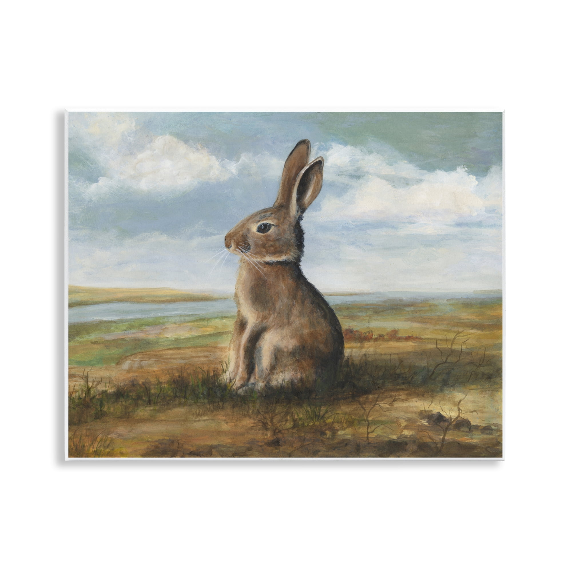 Stupell Industries Classic Rabbit in Countryside Wall Plaque Art, design by Michael Willett