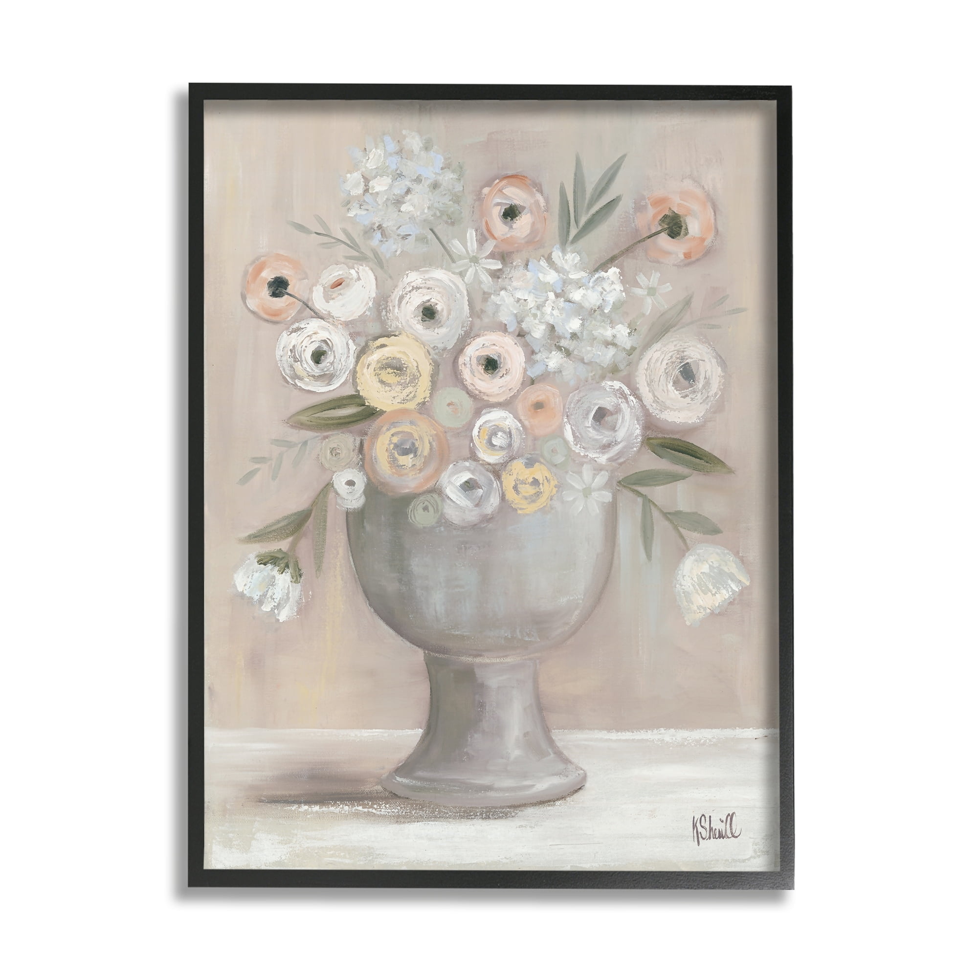 Stupell Industries Classic Ranunculus Floral Bouquet Contemporary Flower Still Life, 11 x 14, Design by Kate Sherrill