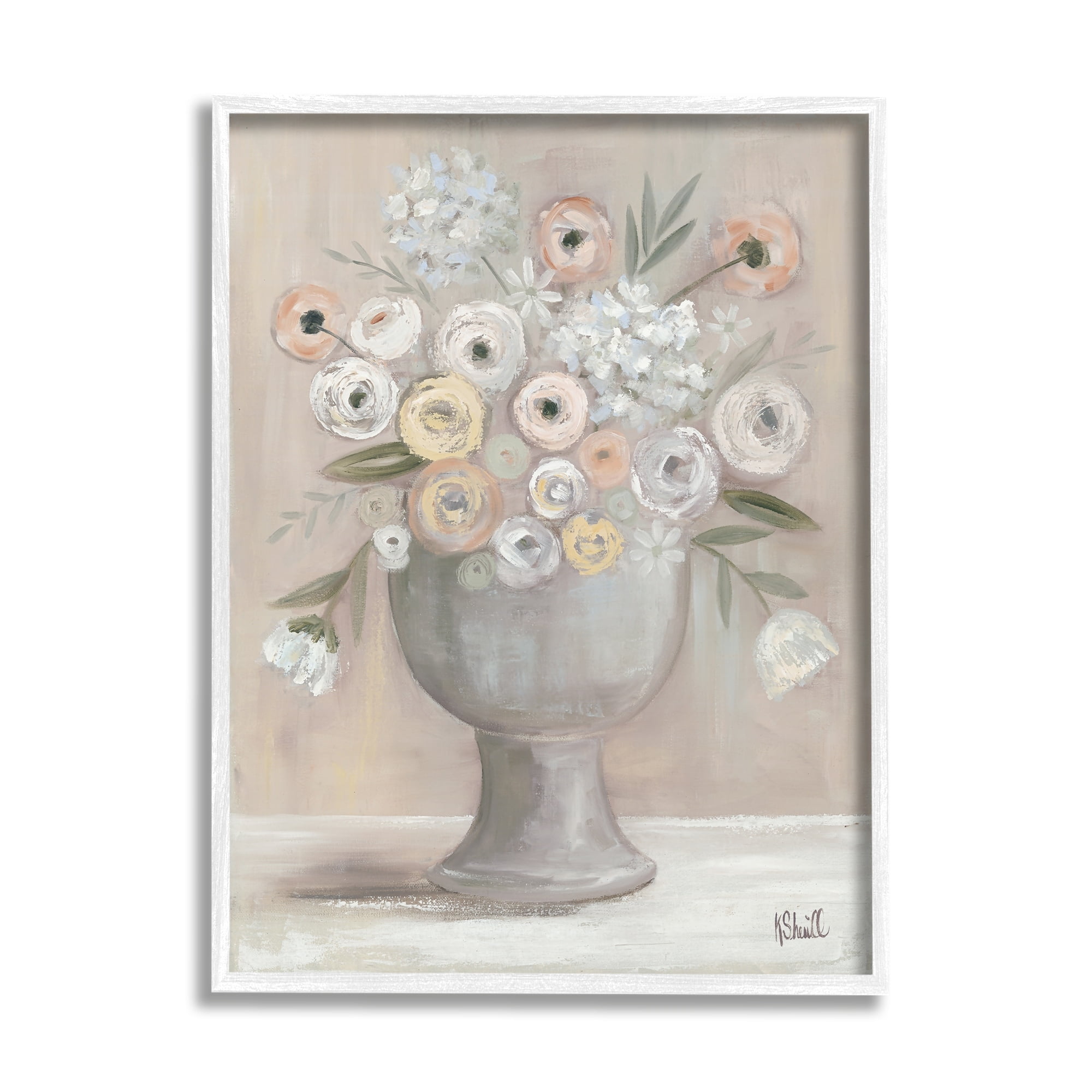 Stupell Industries Classic Ranunculus Floral Bouquet Contemporary Flower Still Life, 16 x 20, Design by Kate Sherrill