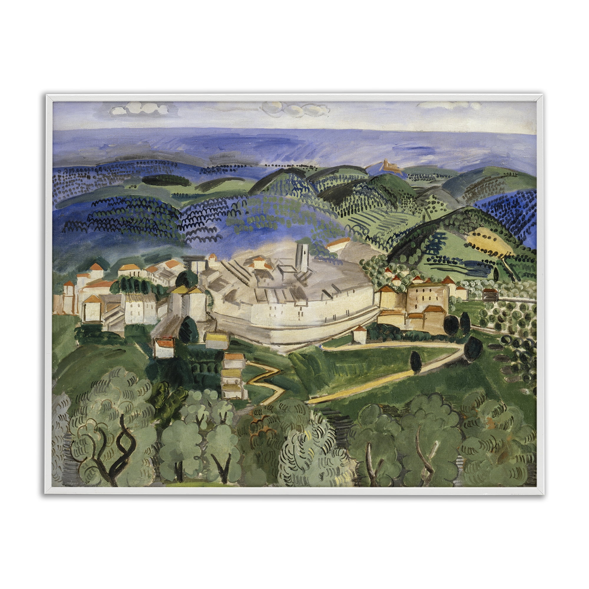 Stupell Industries Classic Raoul Dufy Landscape Landscape & Nature Painting White Framed Art Print Wall Art, 30 x 24