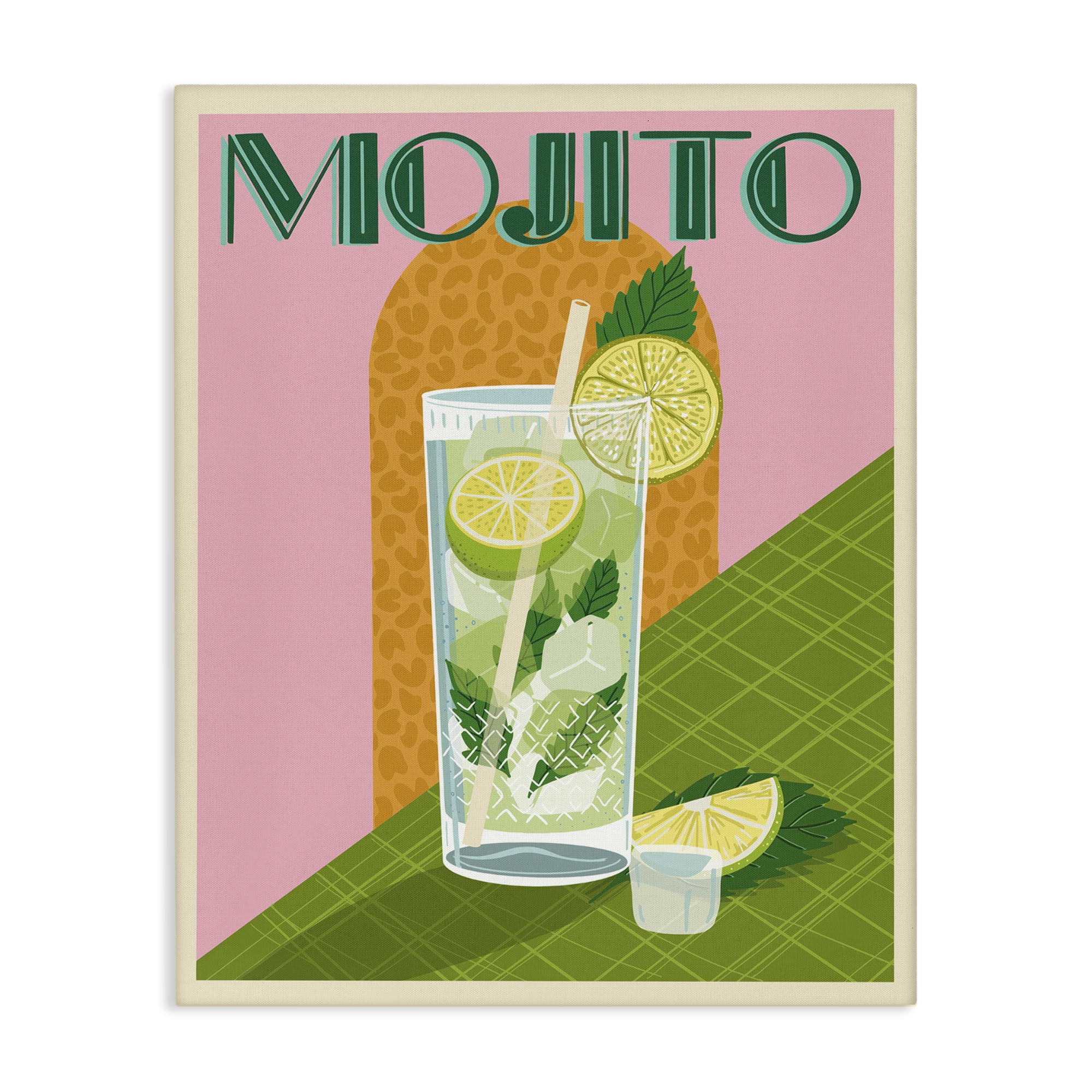 Stupell Industries Classic Retro Mojito Food & Beverage Painting Wrapped Canvas Art Print Wall Art, 16 x 20