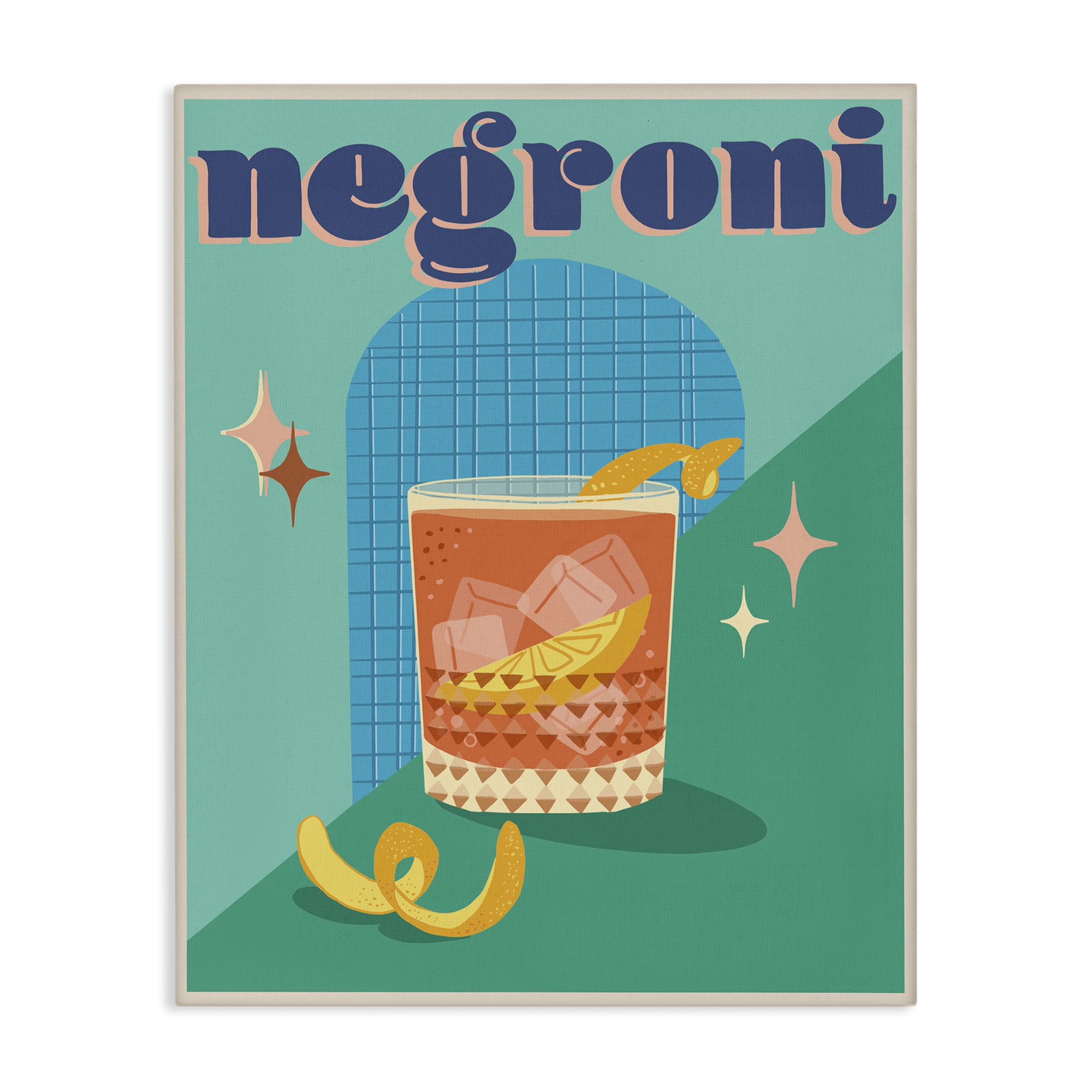 Stupell Industries Classic Retro Negroni Food & Beverage Painting Wrapped Canvas Art Print Wall Art, 16 x 20