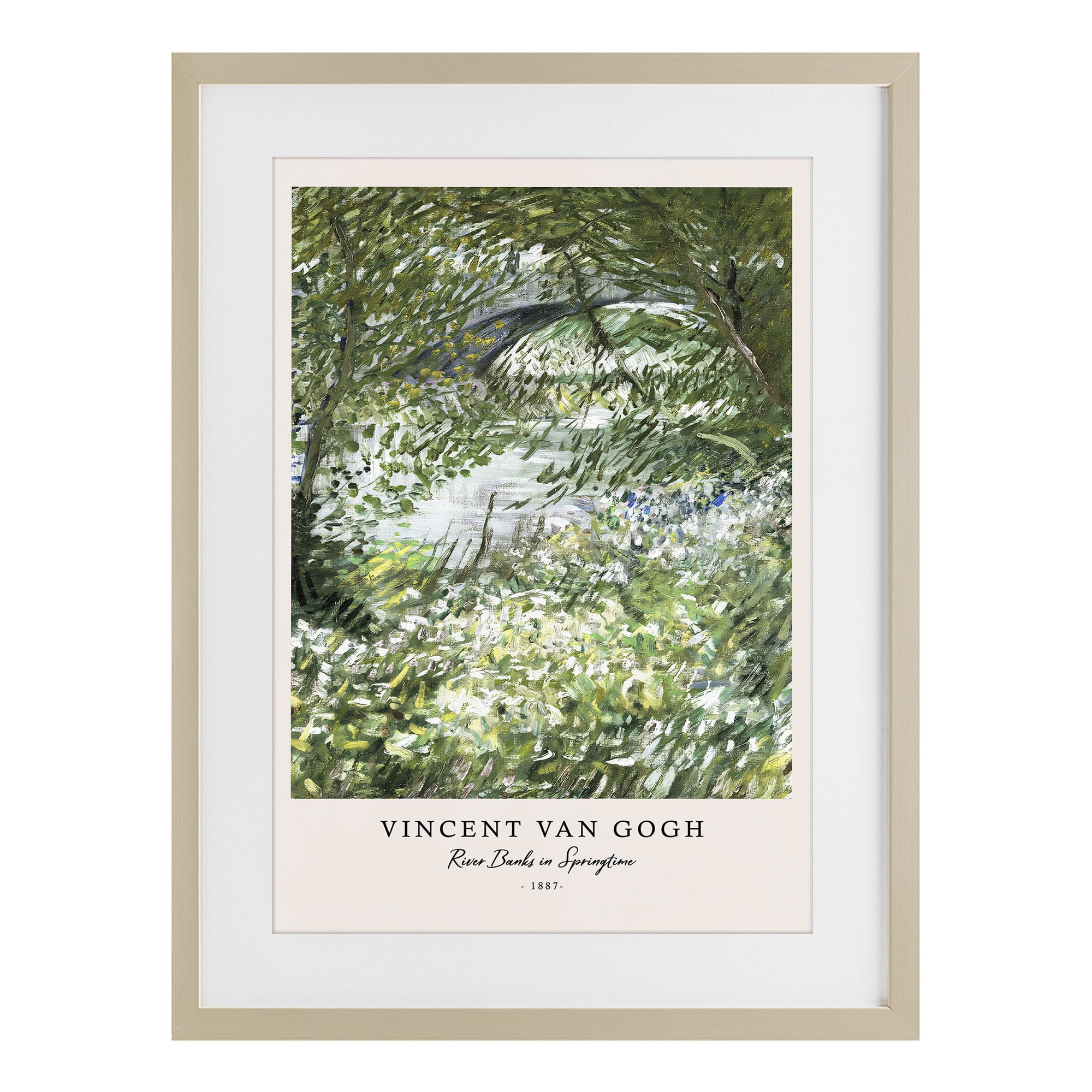 Stupell Industries Classic River Banks At Springtime Birch Framed Print Under Glass, design by Vintage Hustle