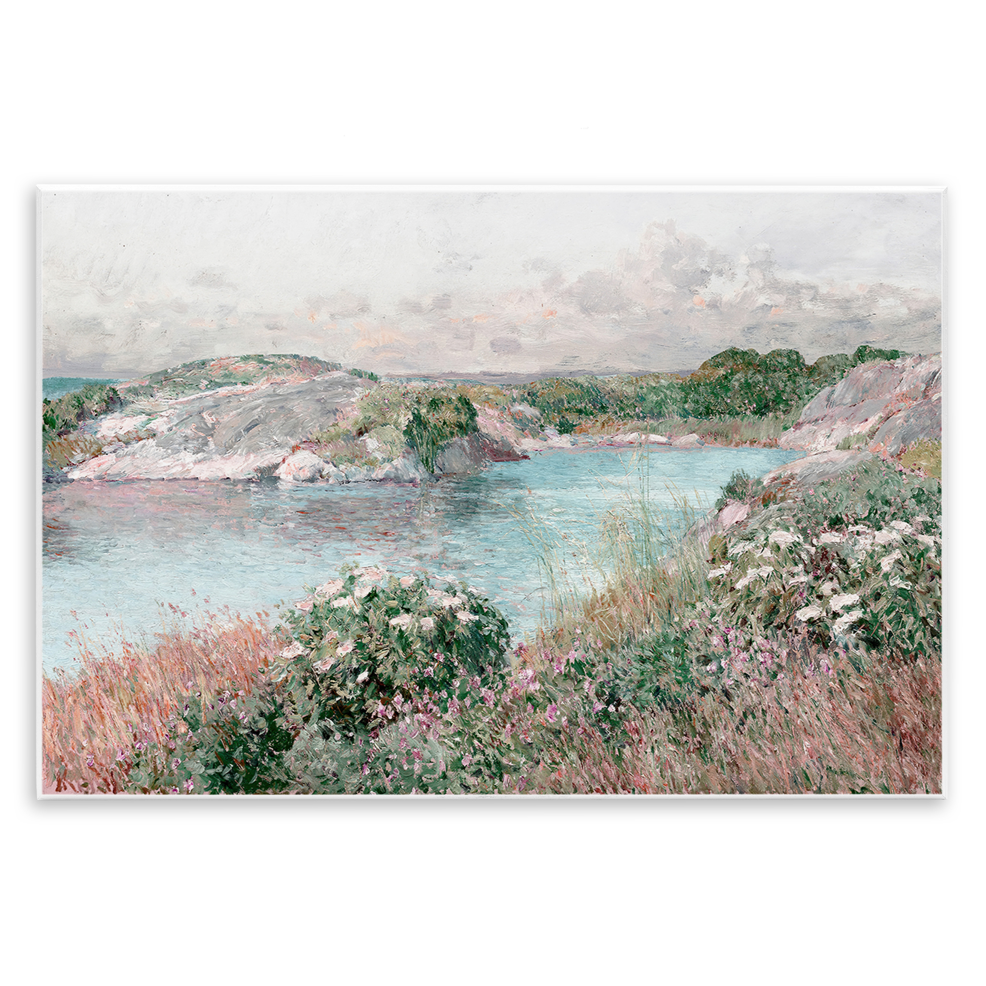 Stupell Industries Classic Riverbank Landscape Landscape & Nature Painting Unframed Art Print Wall Art, 19 x 13
