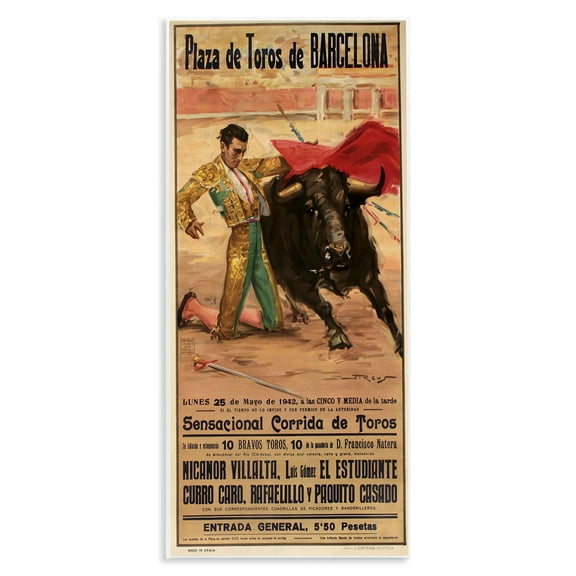 Stupell Industries Classic Rodeo Poster Advertisements Painting Unframed Art Print Wall Art, 7 x 17