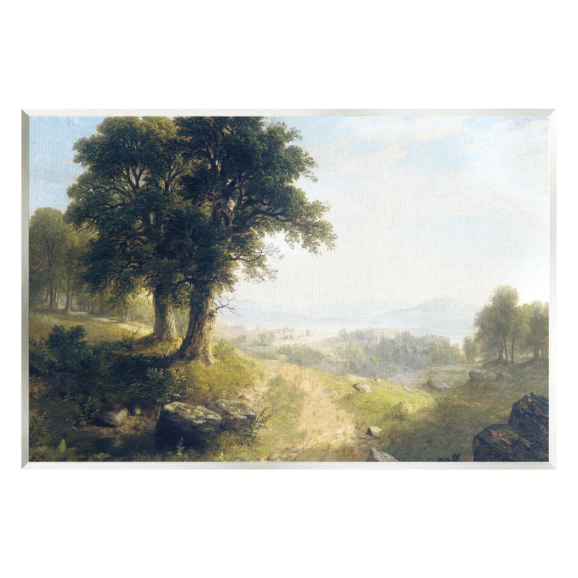 Stupell Industries Classic Rural Oak Landscape Landscape Painting Unframed Art Print Wall Art, 19 x 13