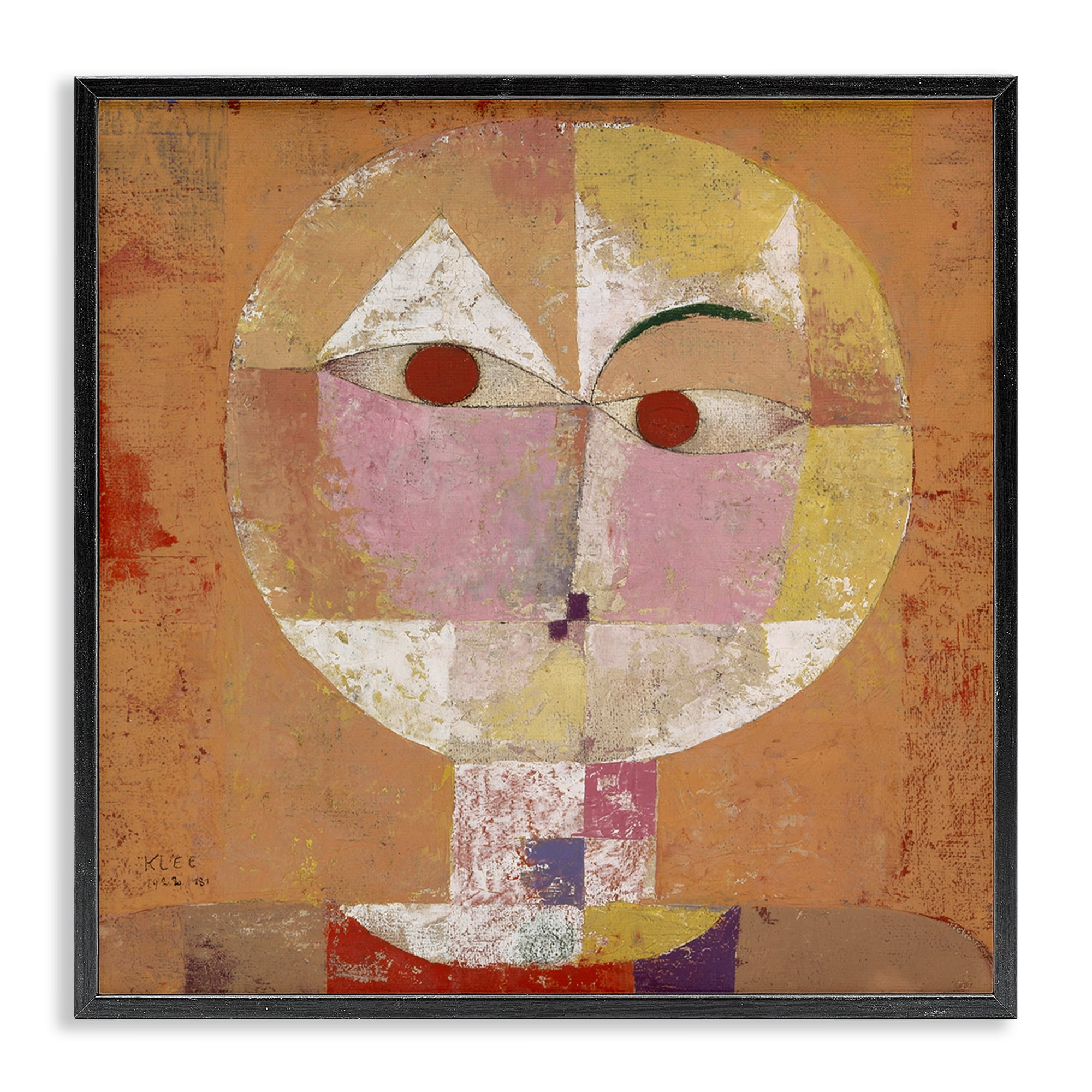 Stupell Industries Classic Senecio Paul Klee Abstract Painting Black Framed Art Print Wall Art, 17 x 17