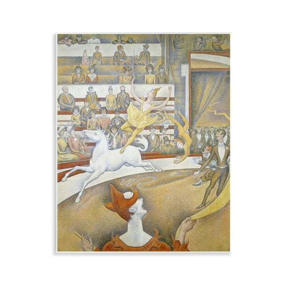 Stupell Industries Classic Seurat Circus People Painting Unframed Art Print Wall Art, 11 x 14