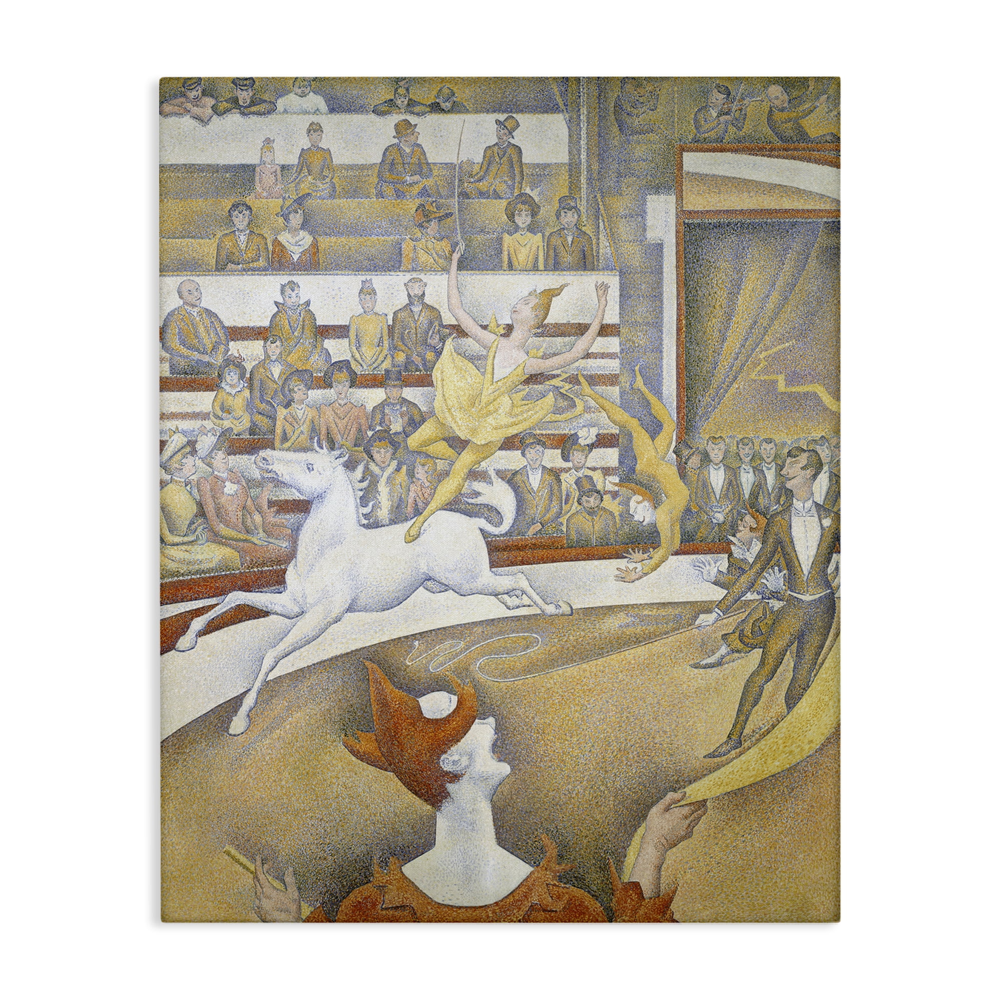 Stupell Industries Classic Seurat Circus People Painting Wrapped Canvas Art Print Wall Art, 30 x 40