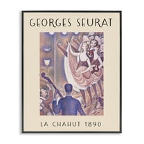 Stupell Industries Classic Seurat Poster People Painting Black Framed Art Print Wall Art, 11 x 14