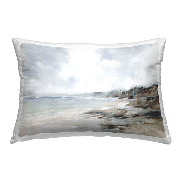 Stupell Industries Classic Shoreline Cliffs Decorative Printed Throw Pillow Design by Luna Mavis.
