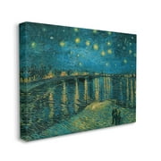 Stupell Industries Classic Starry Night Over the Rhone Van Gogh Painting Canvas Wall Art by Vincent Van Gogh