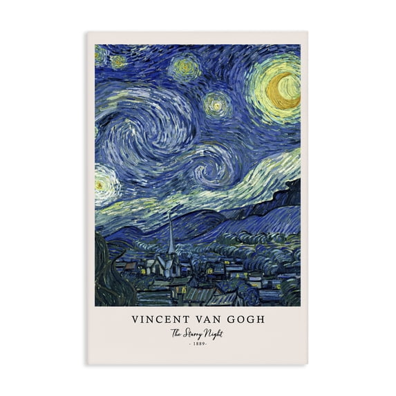Stupell Industries Classic Starry Night Van Gogh Canvas Wall Art, design by Vintage Hustle