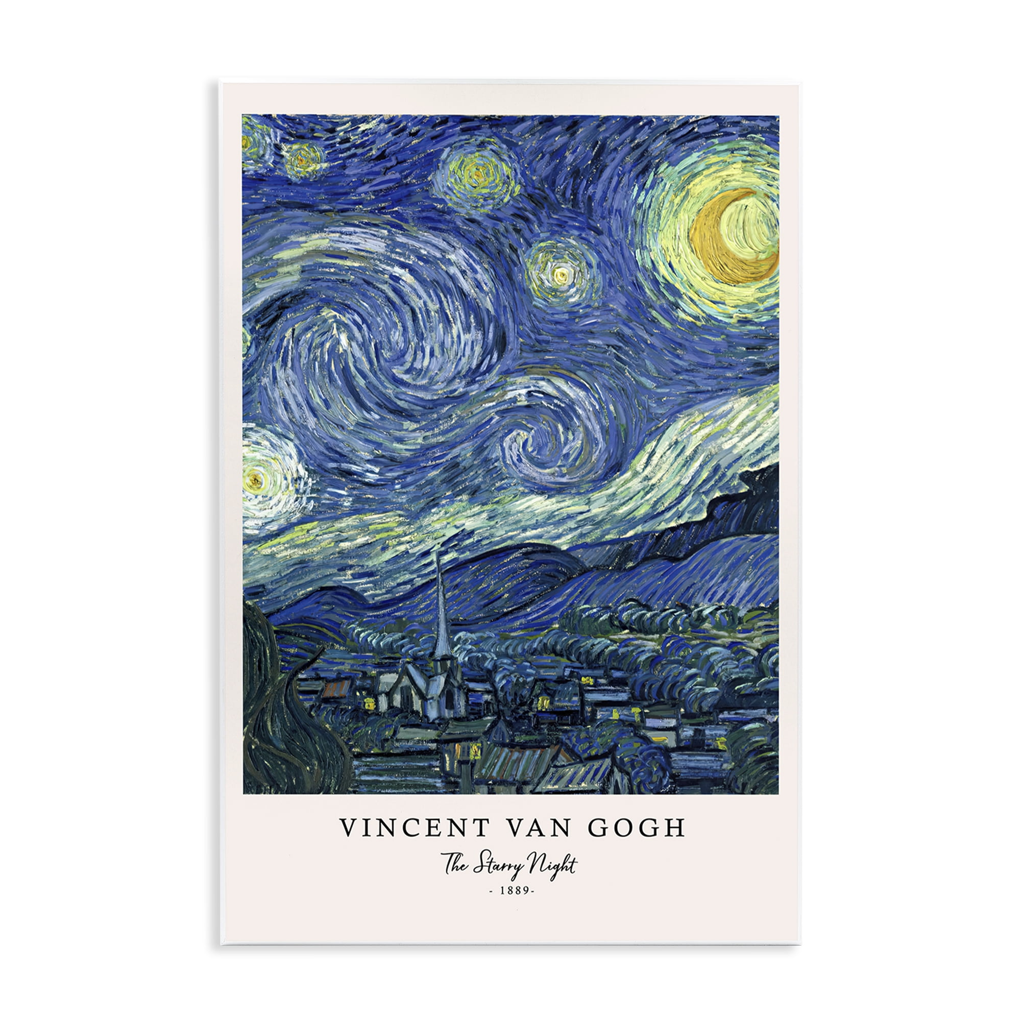 Stupell Industries Classic Starry Night Van Gogh Wall Plaque Art, design by Vintage Hustle