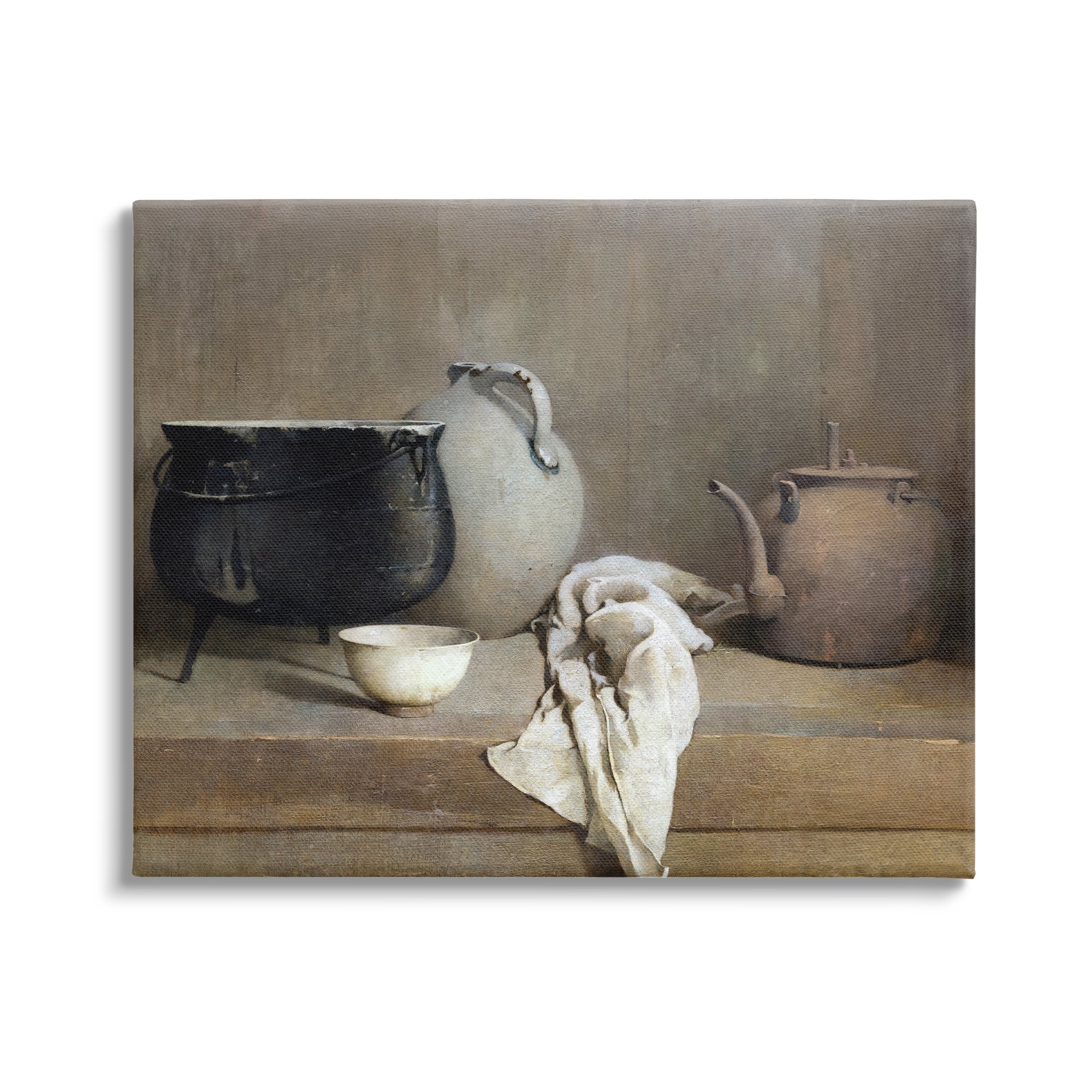 Stupell Industries Classic Still Life Painting Abstract Painting Gallery Wrapped Canvas Print Wall Art, 20 x 16