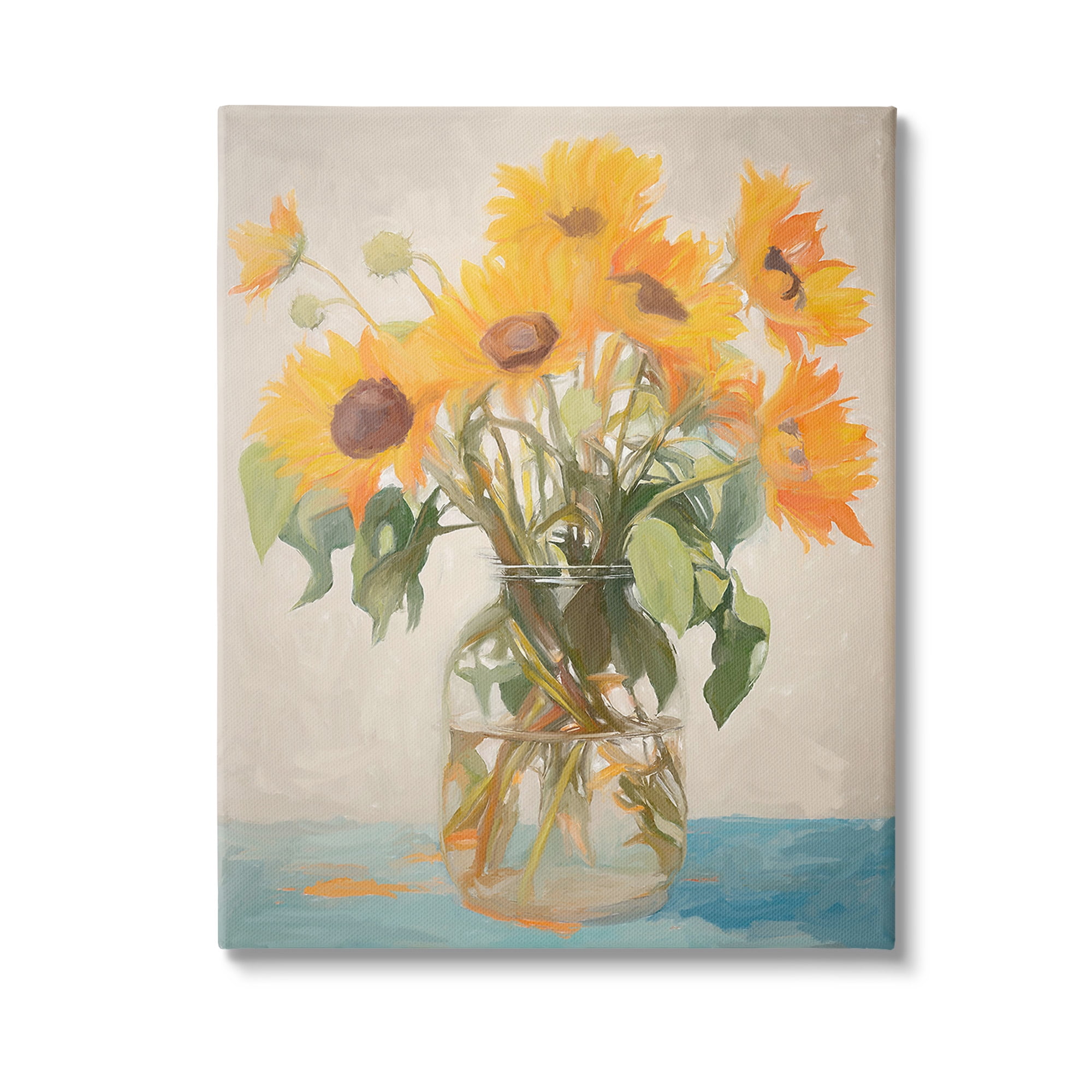 Stupell Industries Classic Sunflower Bouquet Botanical & Floral Painting Gallery Wrapped Canvas Art Print Wall Art, 36 x 48