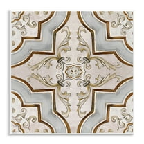 Stupell Industries Classic Symmetrical Tile Abstract Painting Unframed Art Print Wall Art, 12 x 12