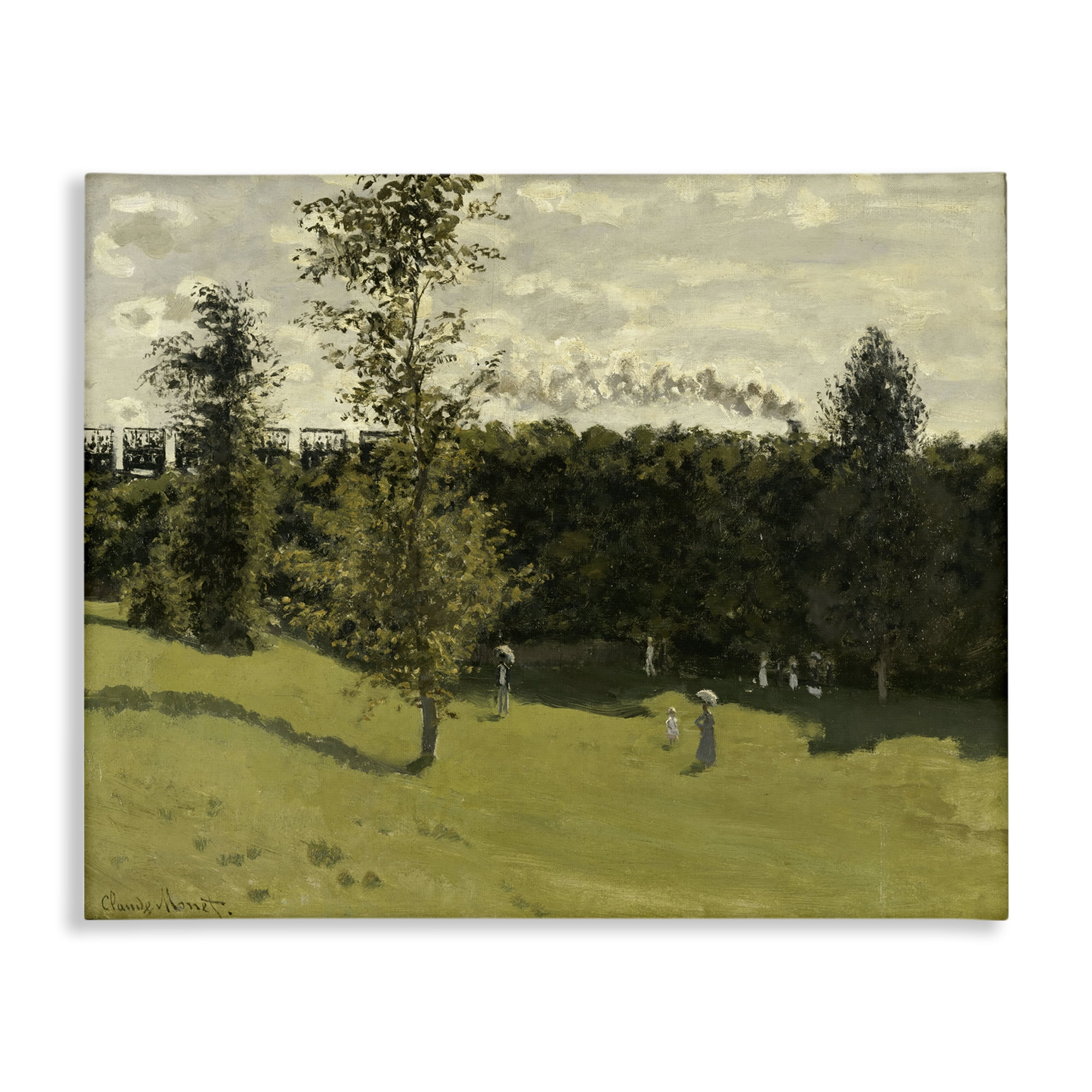 Stupell Industries Classic Train in Countryside Landscape & Nature Painting Wrapped Canvas Art Print Wall Art, 40 x 30