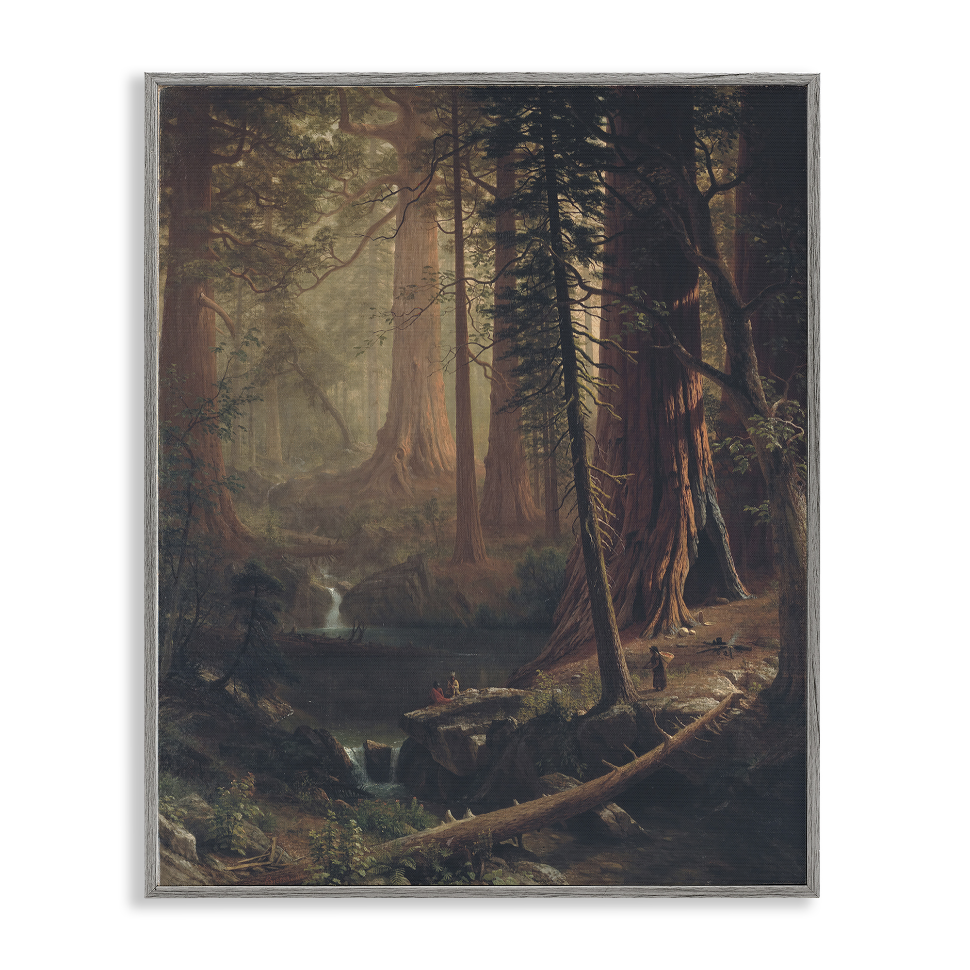 Stupell Industries Classic Trees of California Landscape & Nature Painting Gray Framed Art Print Wall Art, 11 x 14
