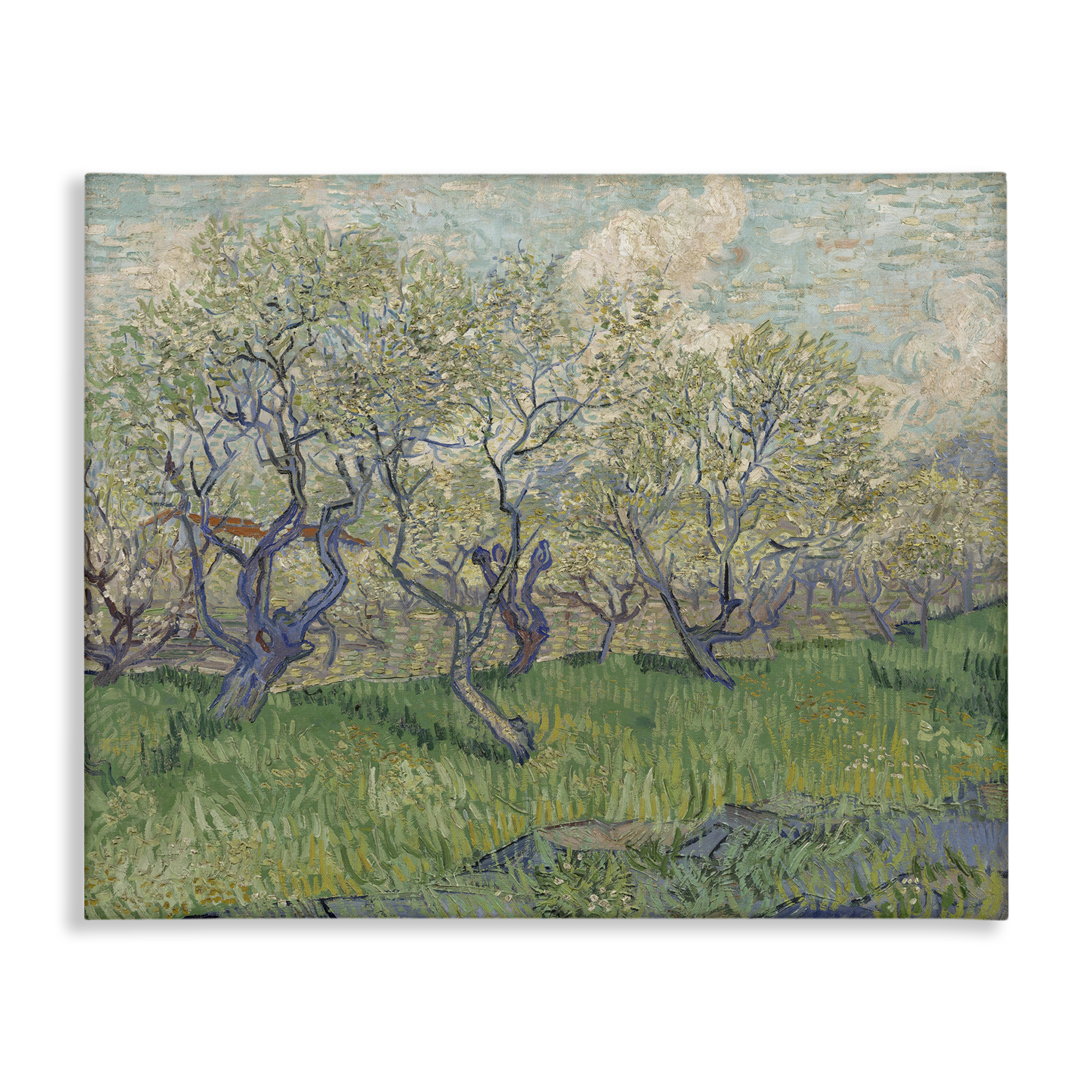 Stupell Industries Classic Van Gogh Blossoming Orchard Landscape & Nature Painting Wrapped Canvas Art Print Wall Art, 30 x 24