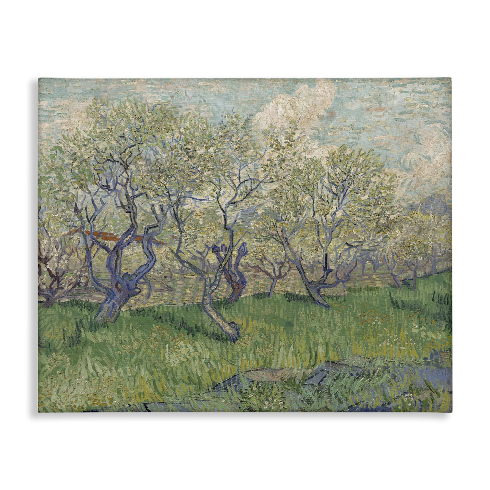 Stupell Industries Classic Van Gogh Blossoming Orchard Landscape & Nature Painting Wrapped Canvas Art Print Wall Art, 40 x 30