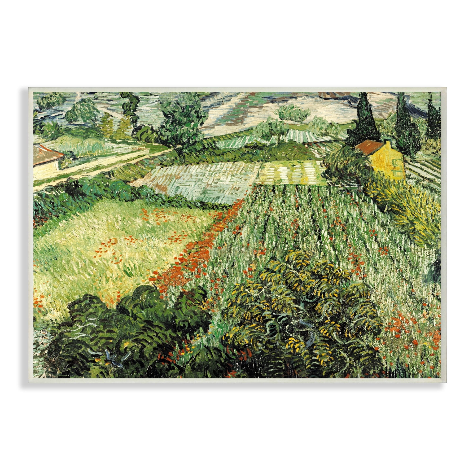 Stupell Industries Classic Van Gogh Field Painting Feld Mit Mohnblumen Wall Plaque by Vincent Van Gogh