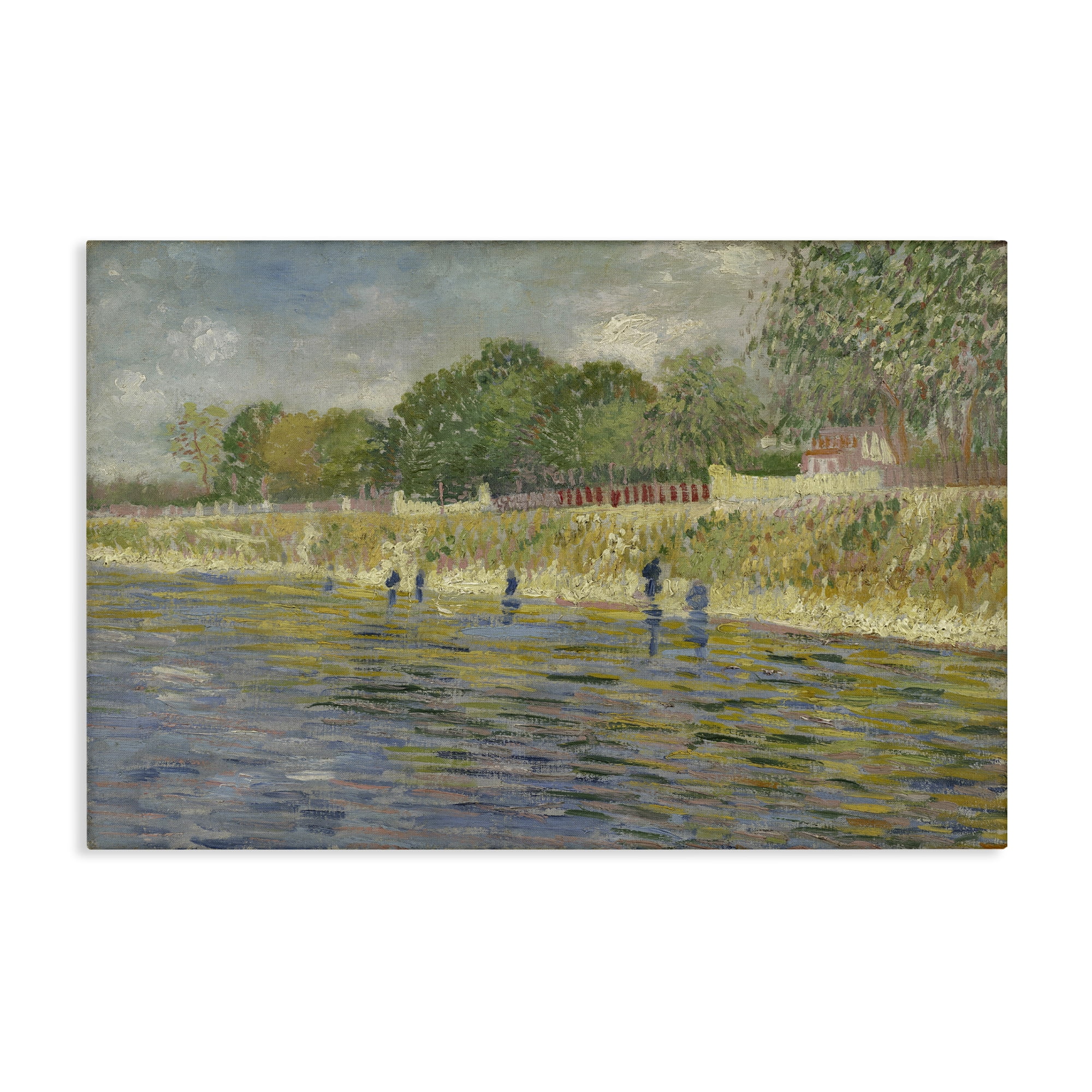 Stupell Industries Classic Van Gogh River Landscape Landscape & Nature Painting Wrapped Canvas Art Print Wall Art, 36 x 24