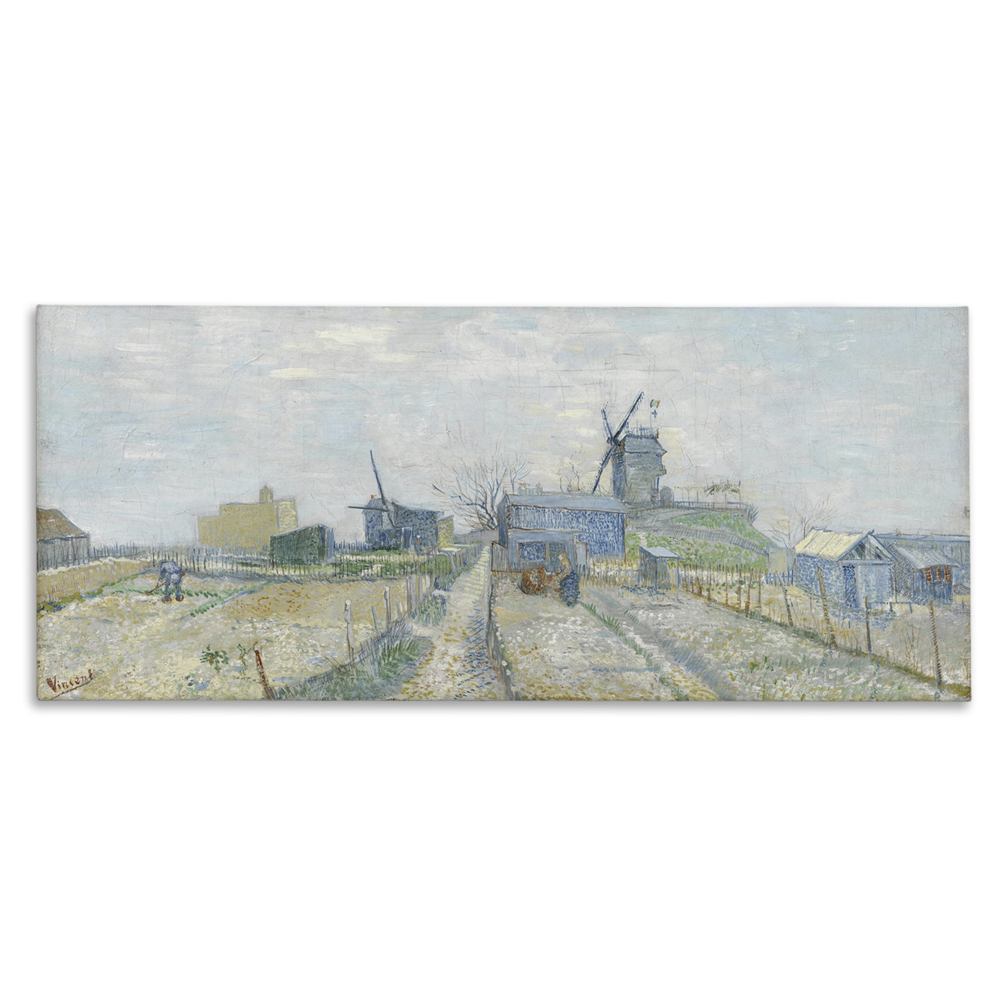 Stupell Industries Classic Van Gogh Vegetable Gardens Landscape & Nature Painting Wrapped Canvas Art Print Wall Art, 40 x 17