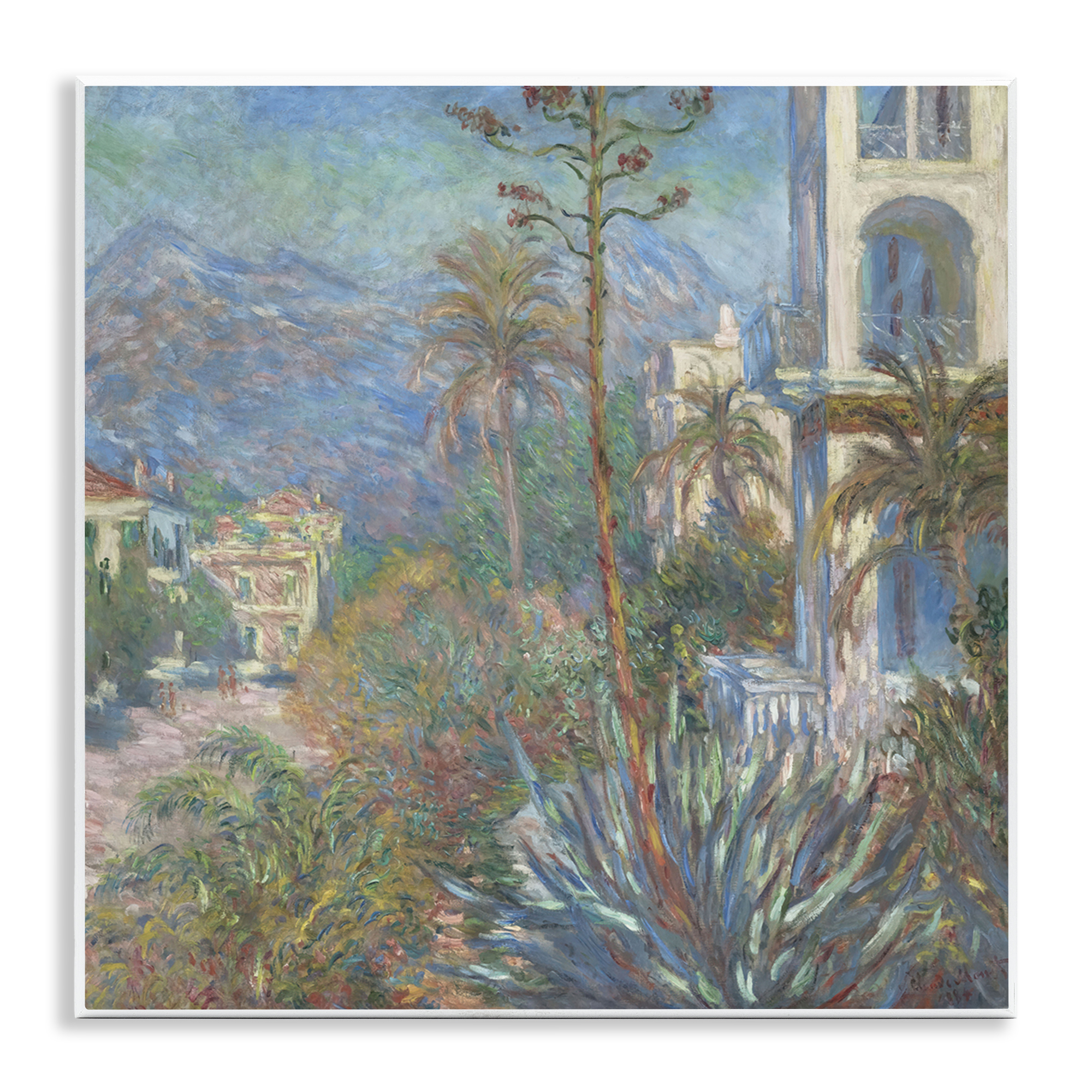 Stupell Industries Classic Villas at Bordighera Landscape & Nature Painting Unframed Art Print Wall Art, 12 x 12