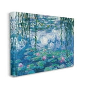Stupell Industries Classic Water Lilies Painting Monet Pond Detail Canvas Wall Art Design by Claude Monet, 16" x 20"