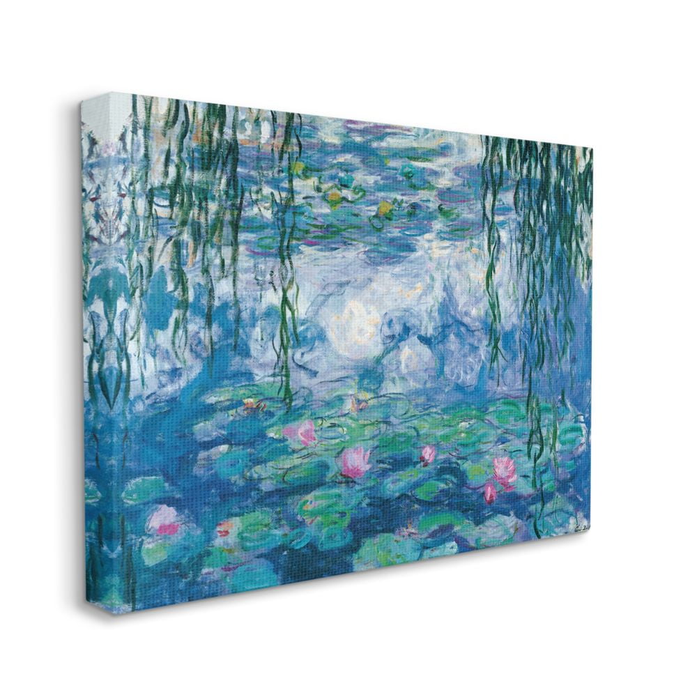 Stupell Industries Classic Water Lilies Painting Monet Pond Detail Canvas Wall Art Design by Claude Monet