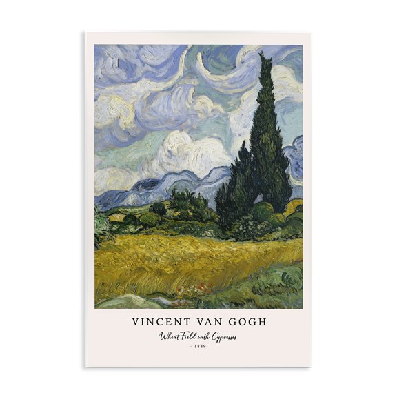 Stupell Industries Classic Wheat Fields with Cypresses Wall Plaque Art, design by Vintage Hustle