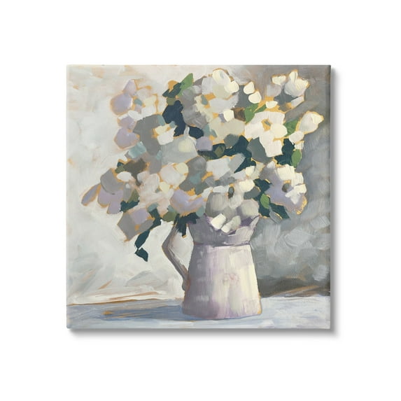 Stupell Industries Classic White Flower Arrangement Abstract Petals Bouquet Canvas Wall Art, 30 x 30, Design by Sue Riger