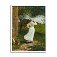 thumbnail image 1 of Stupell Industries Classic Woman Instrument Rural Vintage House Painting Painting White Framed Art Print Wall Art, Design by Lettered and Lined, 1 of 5