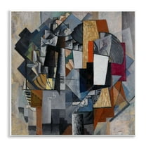 Stupell Industries Classical Abstract Collage Abstract Painting Unframed Art Print Wall Art, 12 x 12