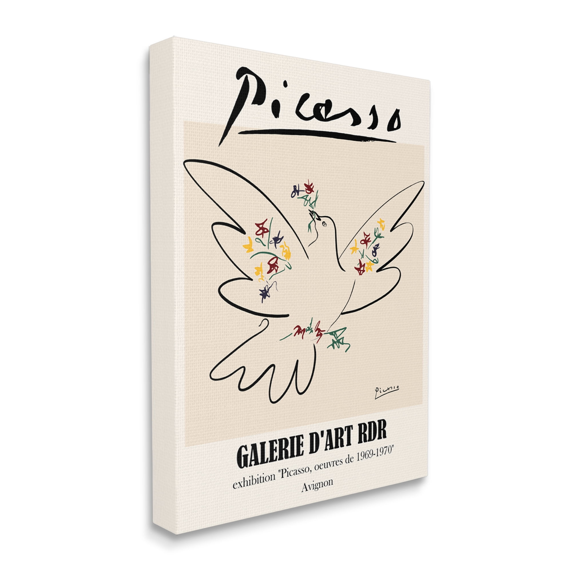 Stupell Industries Classical Abstract Picasso Peace Dove Bird Linework, 24 x 30, Designed by Ros Ruseva