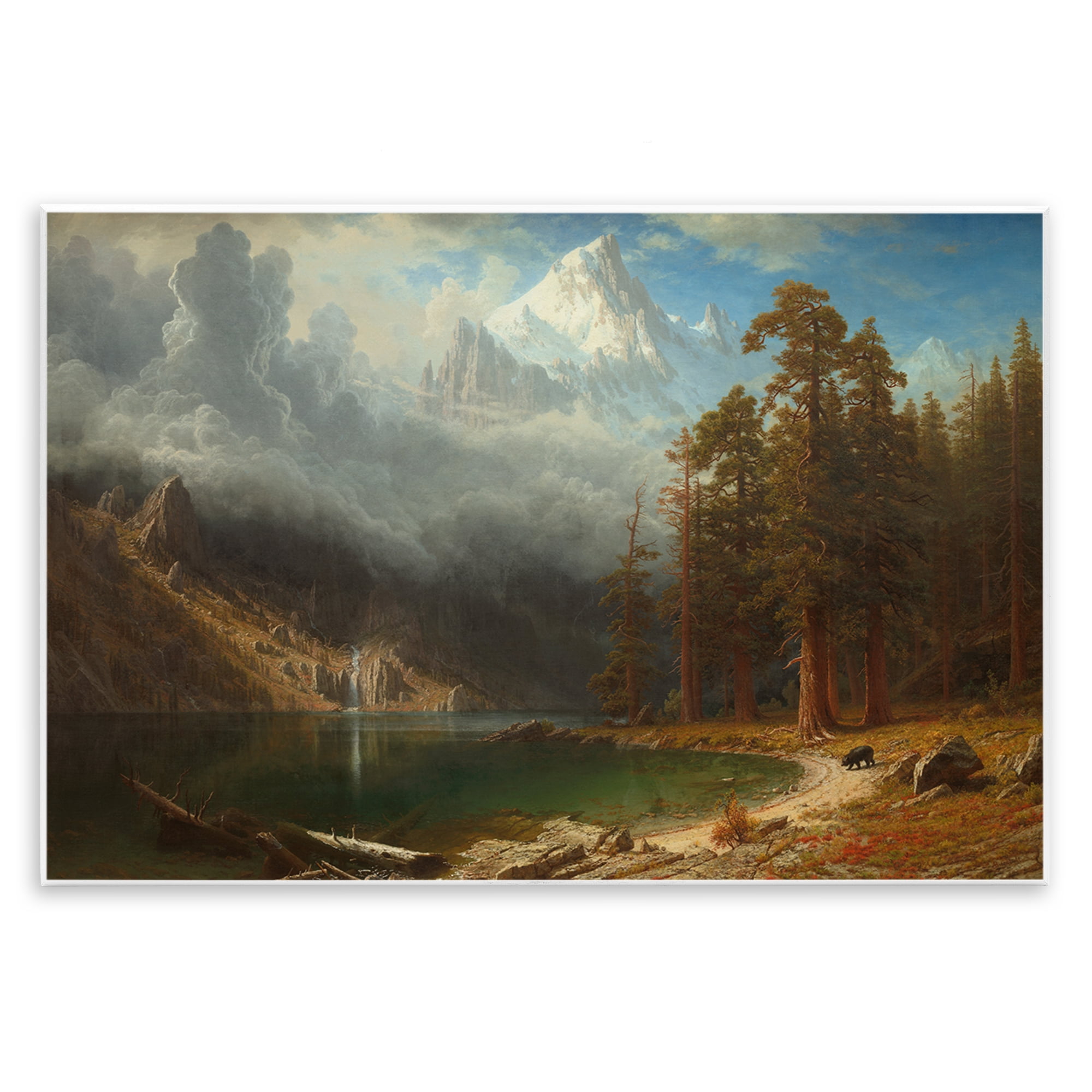 Stupell Industries Classical Bierstadt Mount Corcoron Landscape & Nature Painting Unframed Art Print Wall Art, 19 x 13