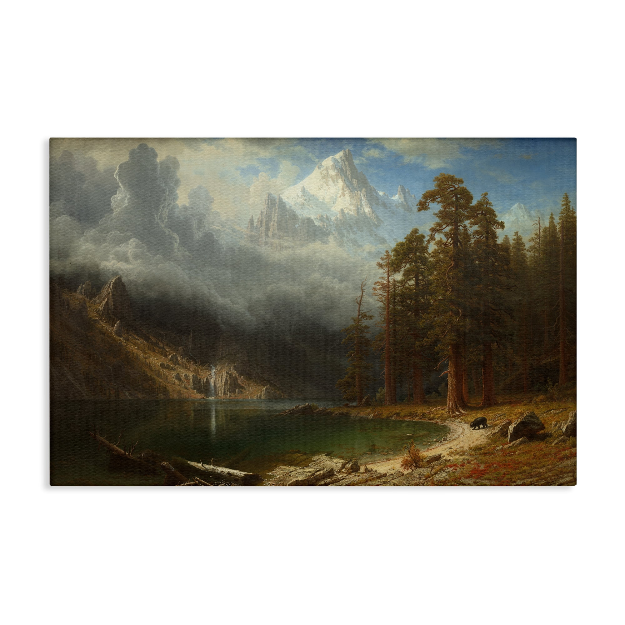 Stupell Industries Classical Bierstadt Mount Corcoron Landscape & Nature Painting Wrapped Canvas Art Print Wall Art, 30 x 20