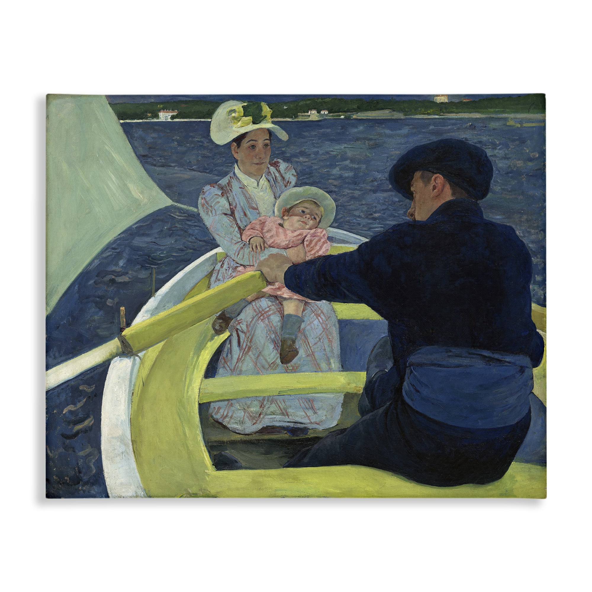 Stupell Industries Classical Boating Party People Painting Wrapped Canvas Art Print Wall Art, 20 x 16