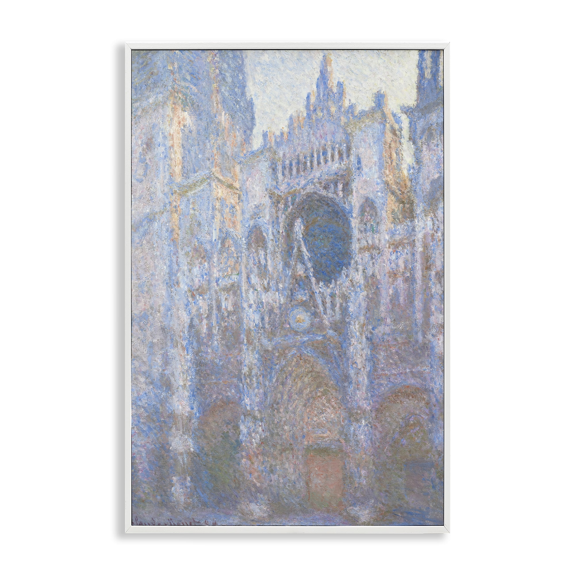 Stupell Industries Classical Cathedral Façade Buildings & Architecture Painting White Framed Art Print Wall Art, 12 x 18