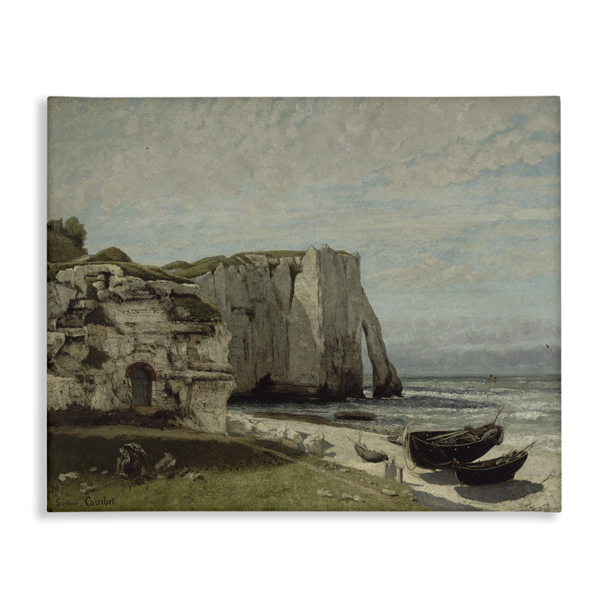 Stupell Industries Classical Cliffs After Strom Landscape & Nature Painting Wrapped Canvas Art Print Wall Art, 30 x 24